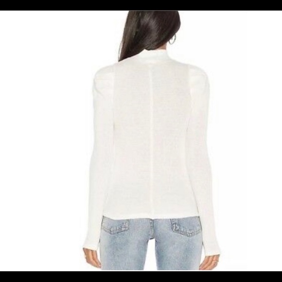 Free People puff sleeve turtleneck top - Picture 3 of 4